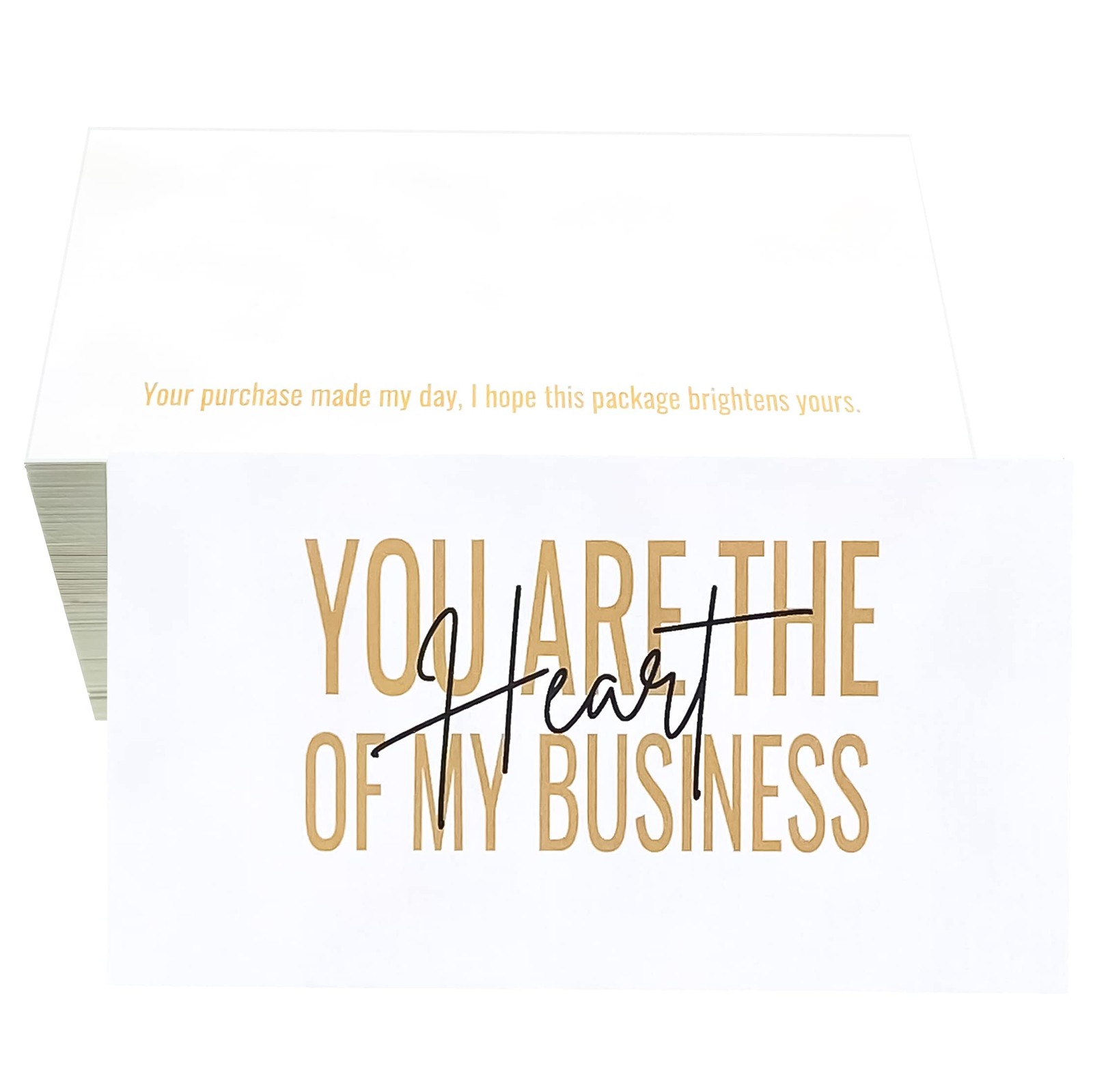 RXBC2011 Thank you Cards 100card Business card size (2*3.5inches), WHITE