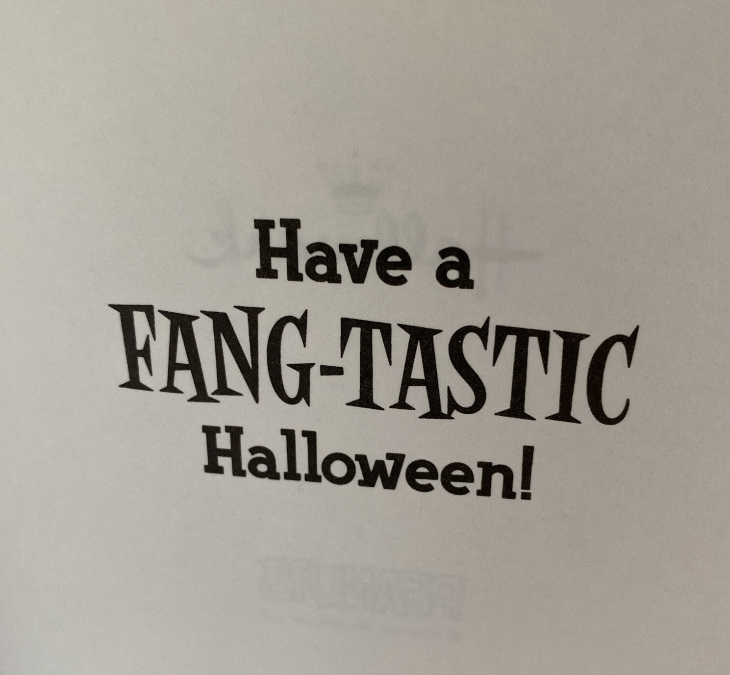 Happy Halloween Snoopy + Woodstock Fang-Tastic Vampire Hallmark Card New Kids