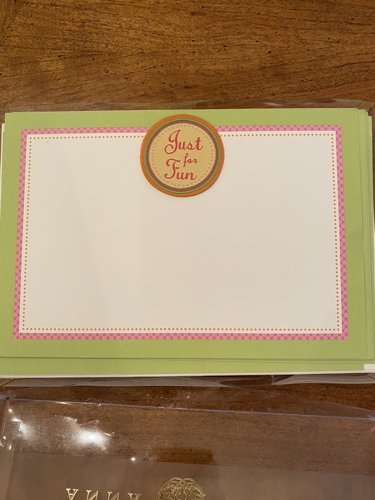 ANNA GRIFFIN CARDS INVITATIONS New NWT BOX OF 10 “Just For Fun” Embellishments