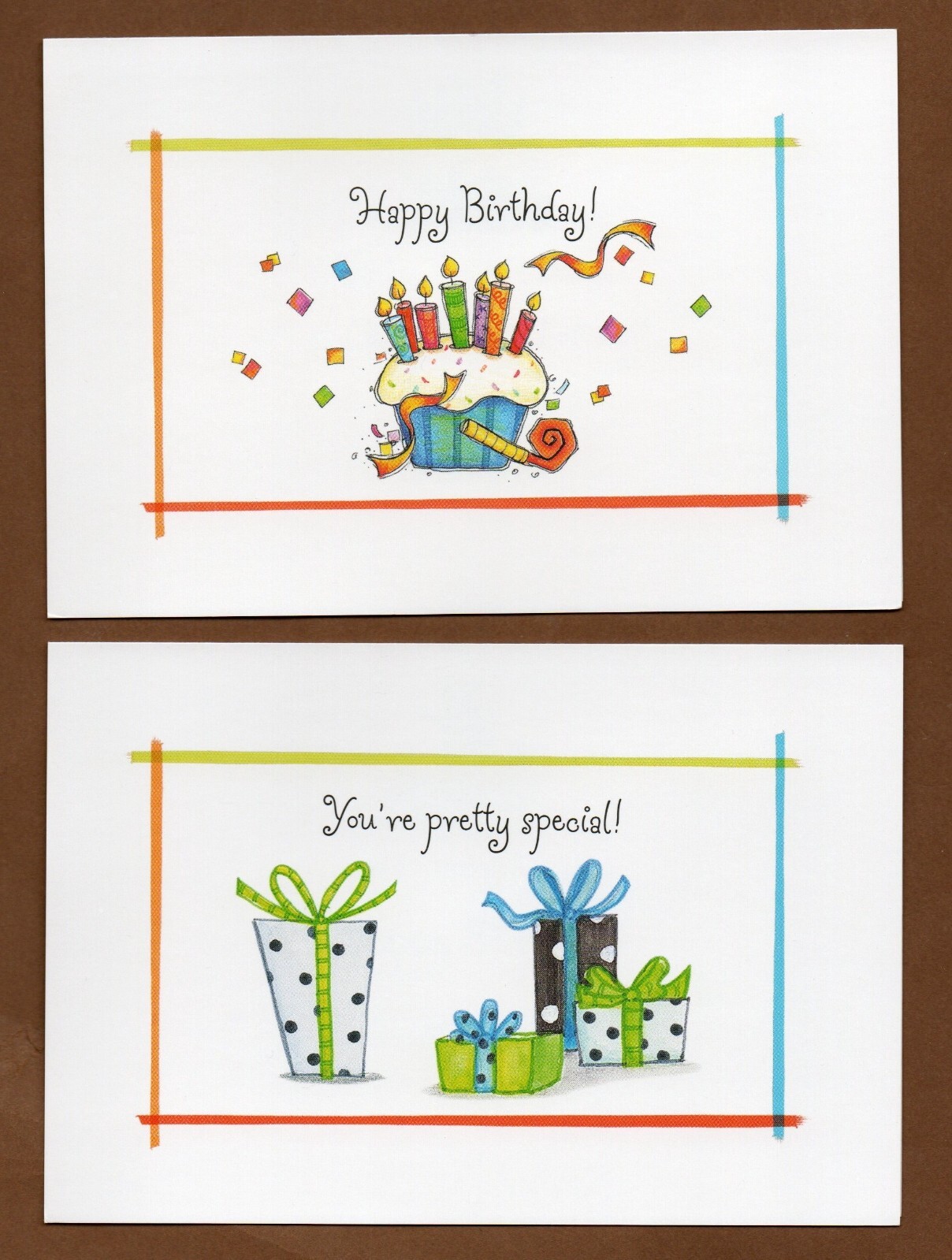 Set of 3 Current Inc. Birthday Greeting Cards/Notecards