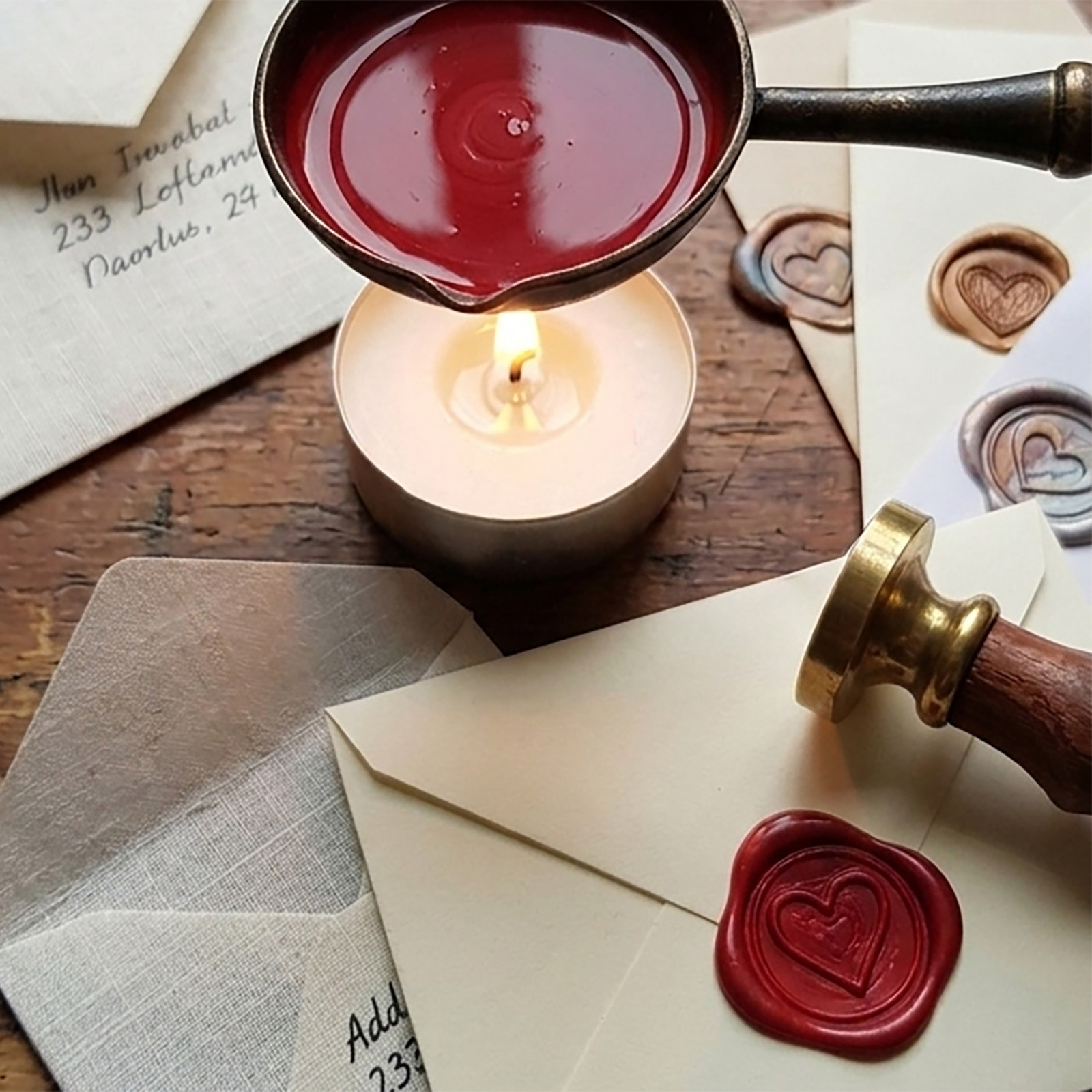 Mini Heart Shape Wax Seal Beads, 6 Colors, Elegant Letter Envelope Seal