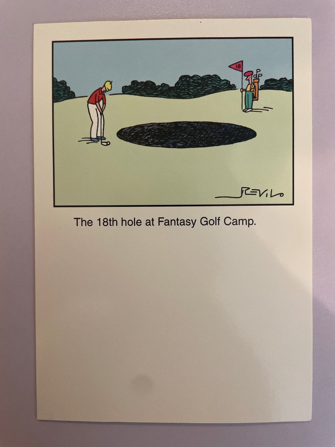 Hallmark Shoebox Greeting Card Funny Golf Birthday REViLo Made in USA