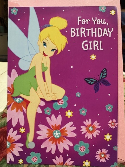Tinker Bell Disney Sparkle your Day Birthday Girl Hallmark Greeting Card KY122
