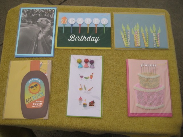 Lot of 6 PAPYRUS Birthday Cards new sealed # E
