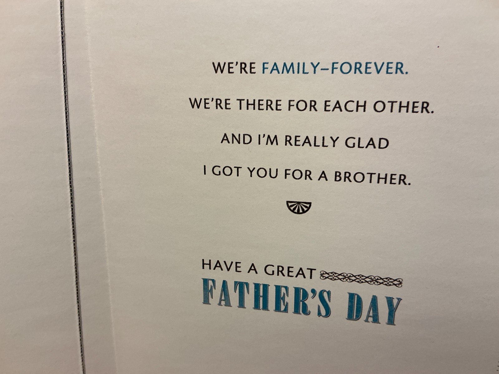 BROTHER FATHER’S DAY HALLMARK CARD New with Envelope “Warm memories..”