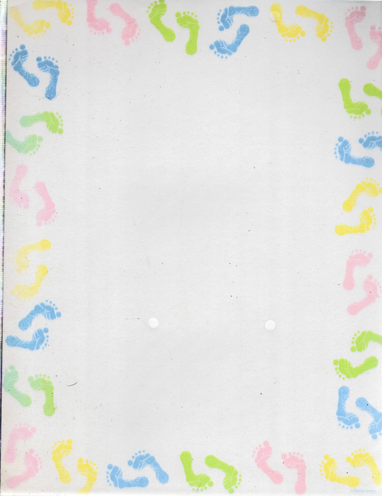 Gartner Studios – 40 Count Baby Feet Print Ready Stationary