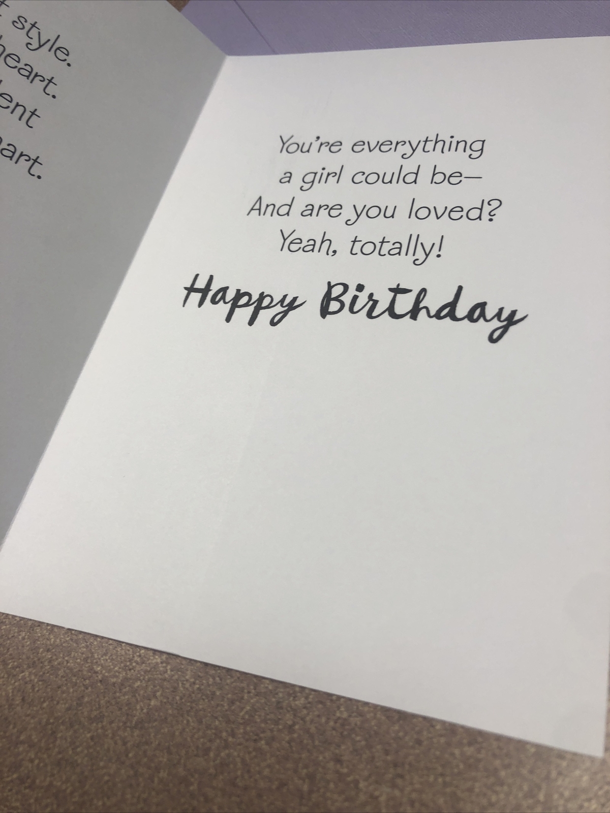 Happy Birthday For The Birthday Girl Disney Barbie 5”x7” Hallmark Greeting Card
