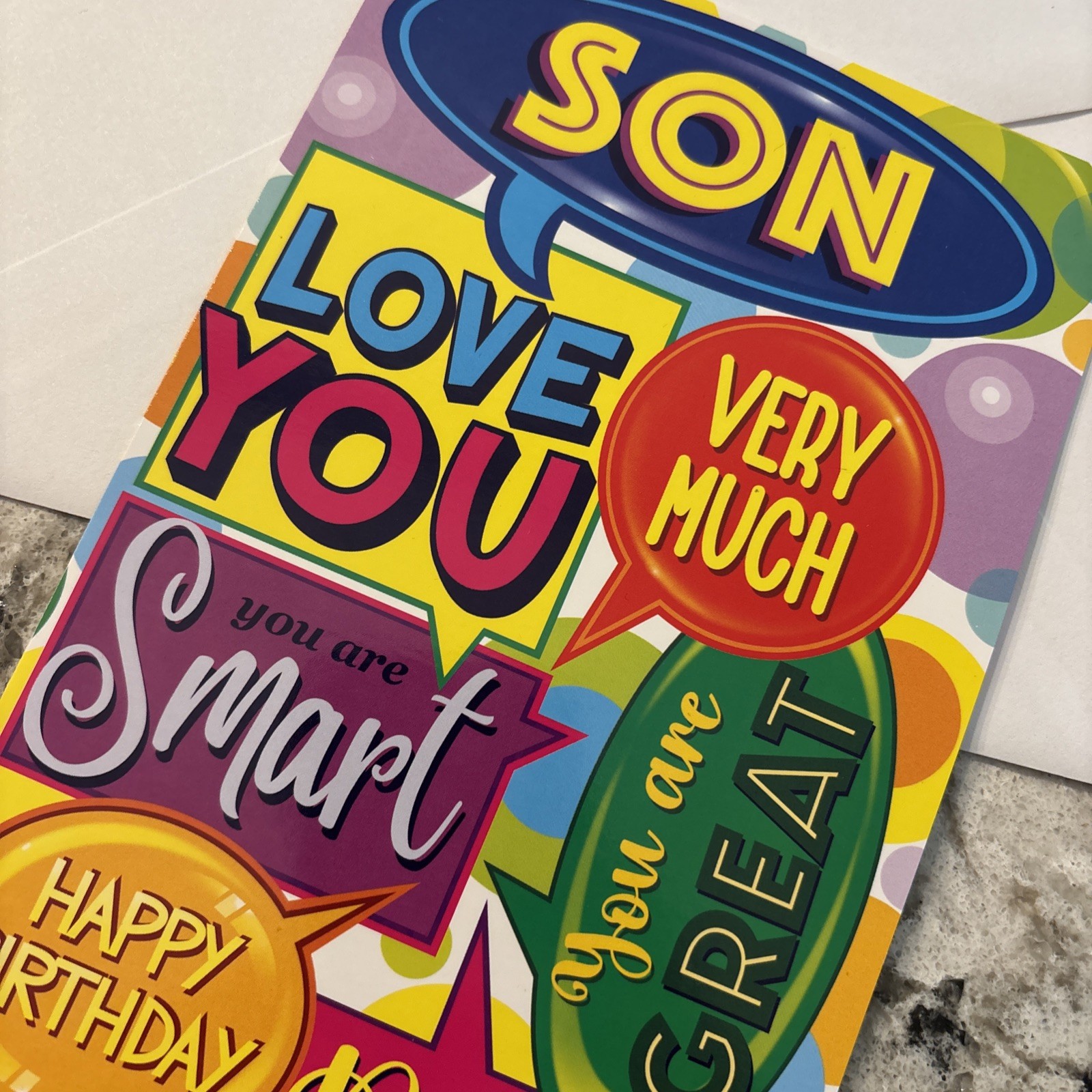 Birthday SON Love You Very Much Loved 5’x7.75″ Stockwell Greeting Card