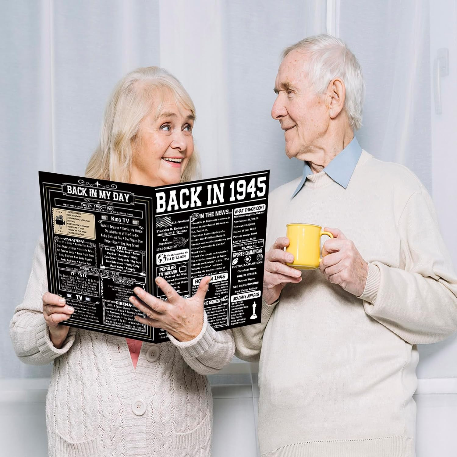 Happy 80th Birthday Gifts for Grandpa Grandma, Giant Big Eighty Years Old Bday C