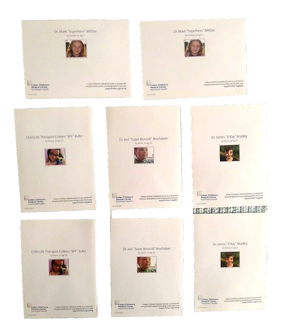 Lot 8 Cohen Children’s Medical Center Blank Note Cards Designed by Kids VTG New