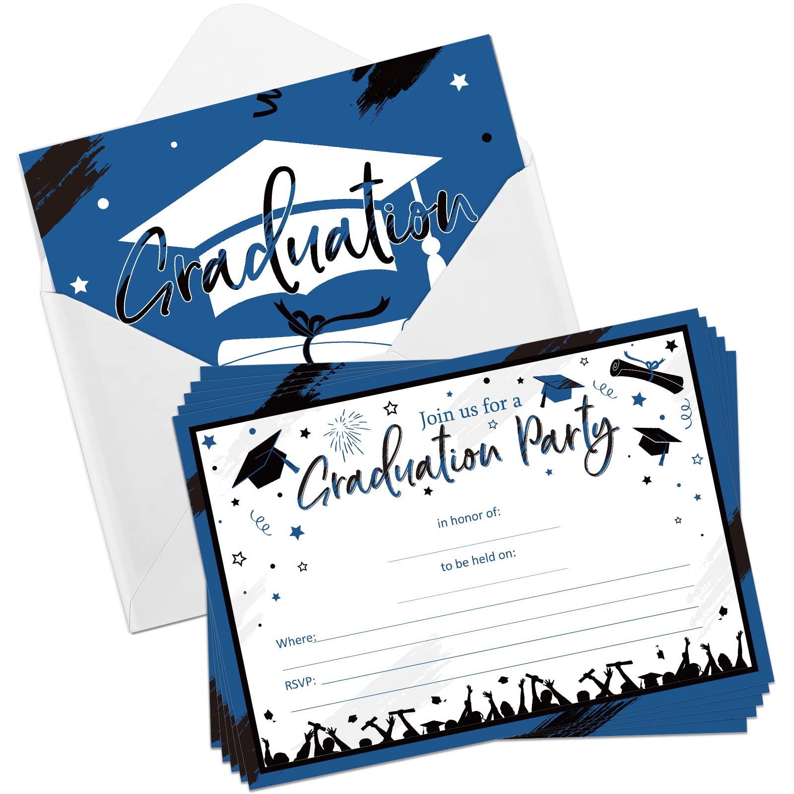 Yisong 30 Pcs Graduation Party Invitations Graduation Invite Cards with Envel…