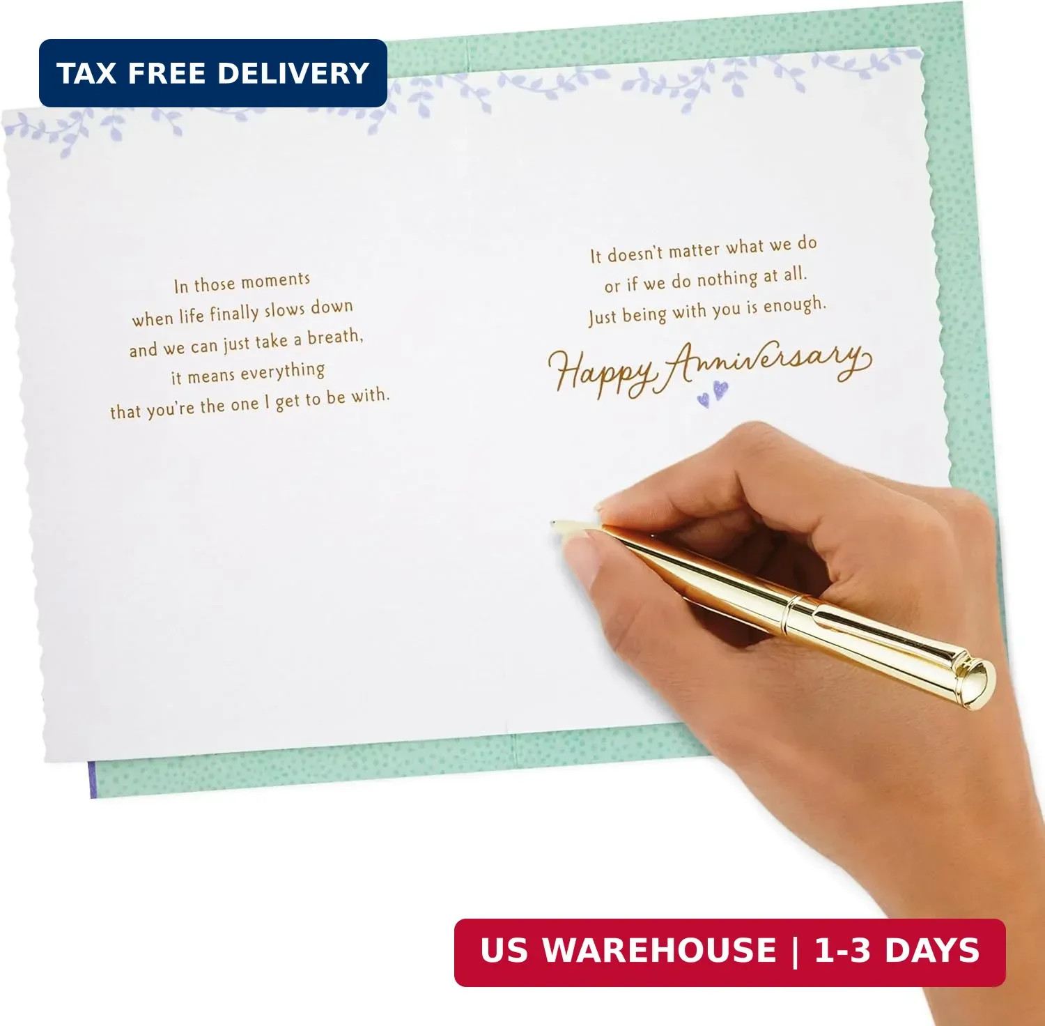 Hallmark Anniversary Card for Husband, Wife, Boyfriend, Girlfriend (Happy Place)
