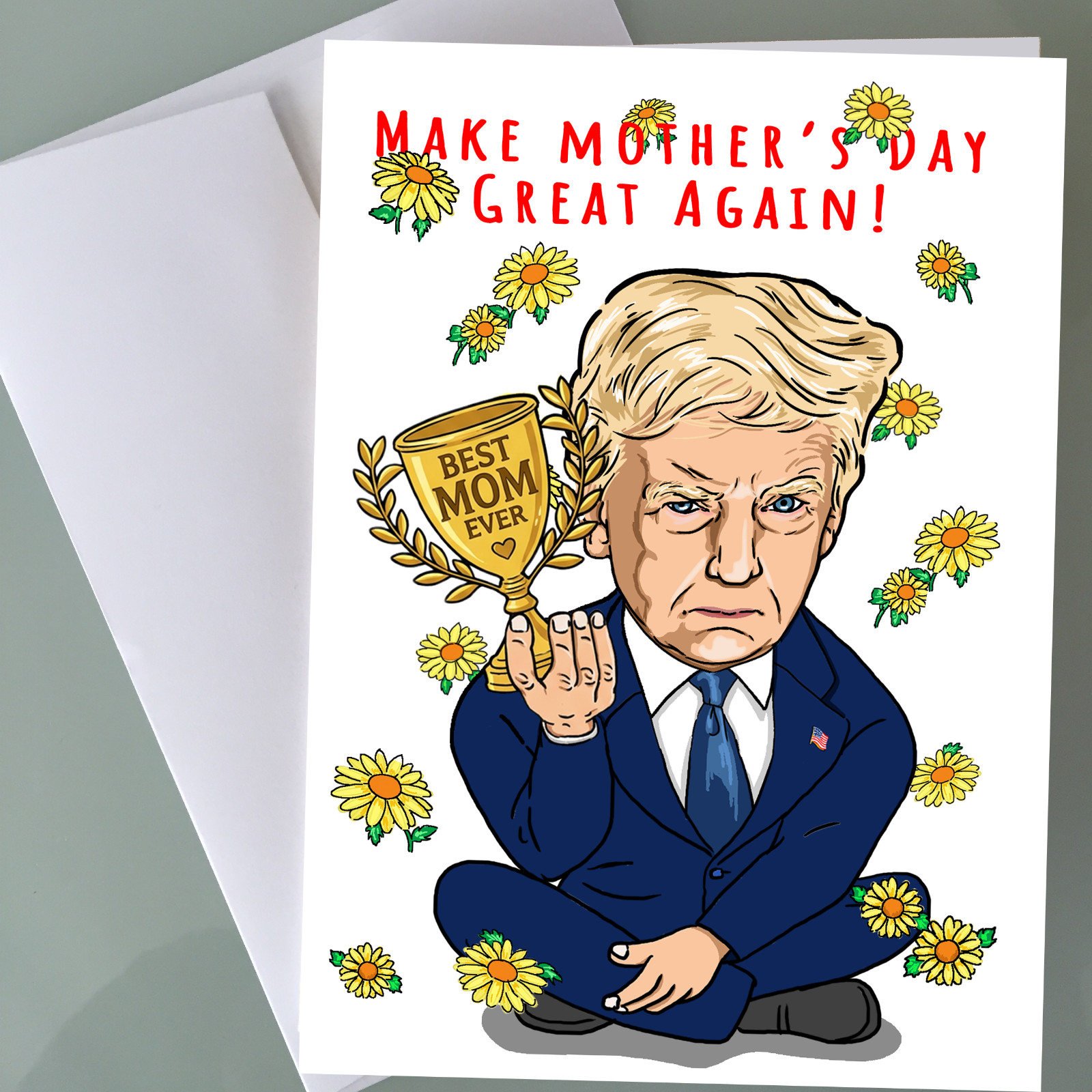 Donald Trump mother’s Day Card – Best Mom Trophy funny Card mother’s day gift