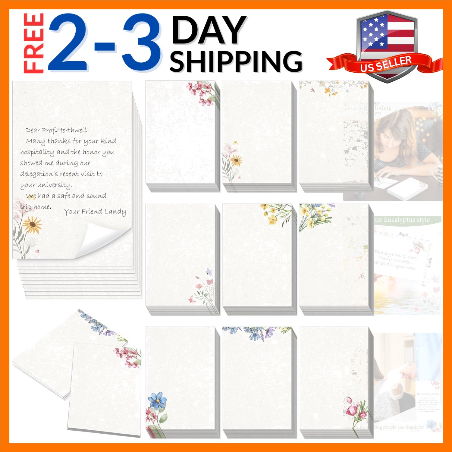 100 Pcs Blank Note Cards 4 x 6 in Blank Decorative Notecards Index Cards Bulk…