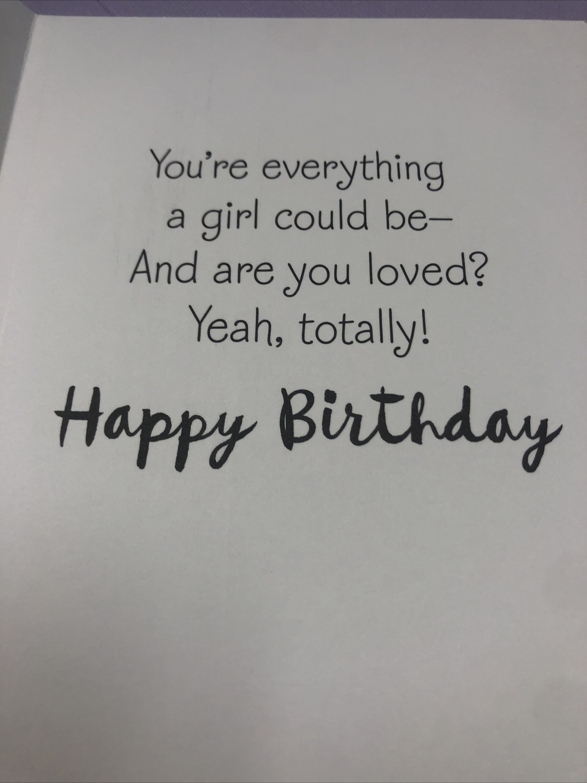 Happy Birthday For The Birthday Girl Disney Barbie 5”x7” Hallmark Greeting Card