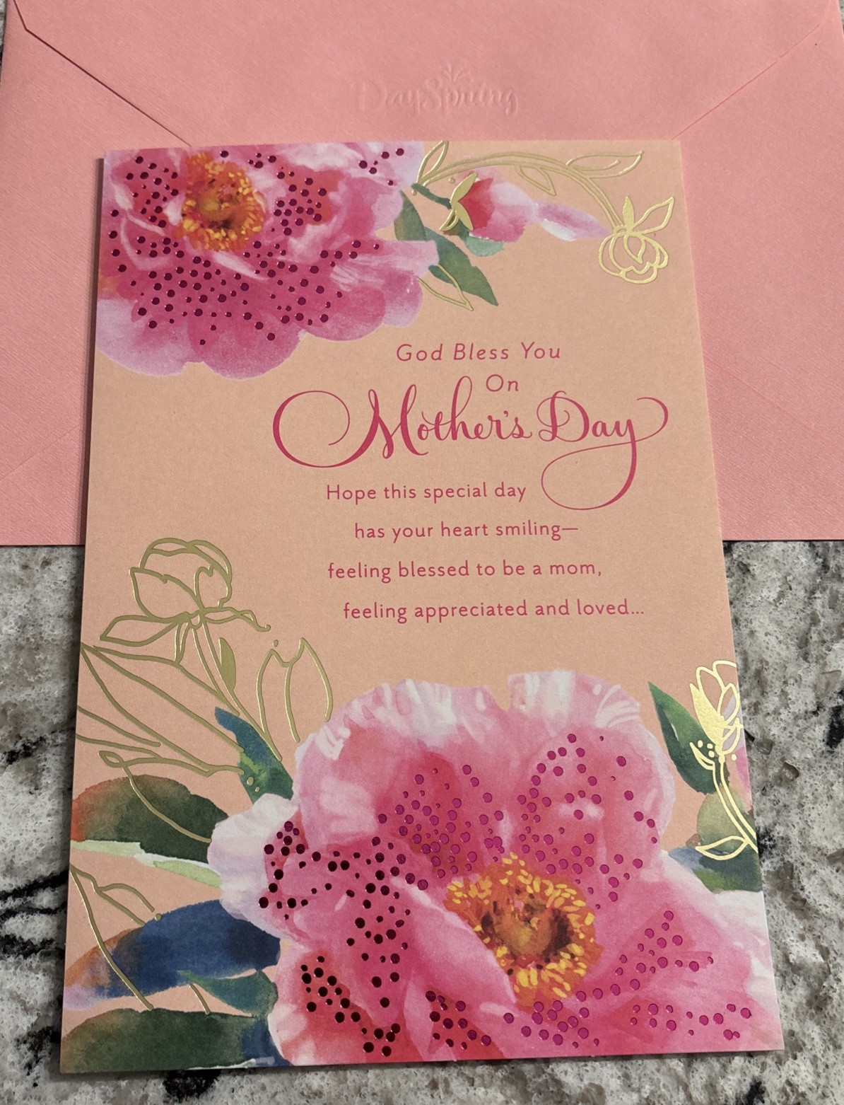Mother’s Day – God Bless You Appreciated Loved 5.5”x 8” Religious Greeting Card