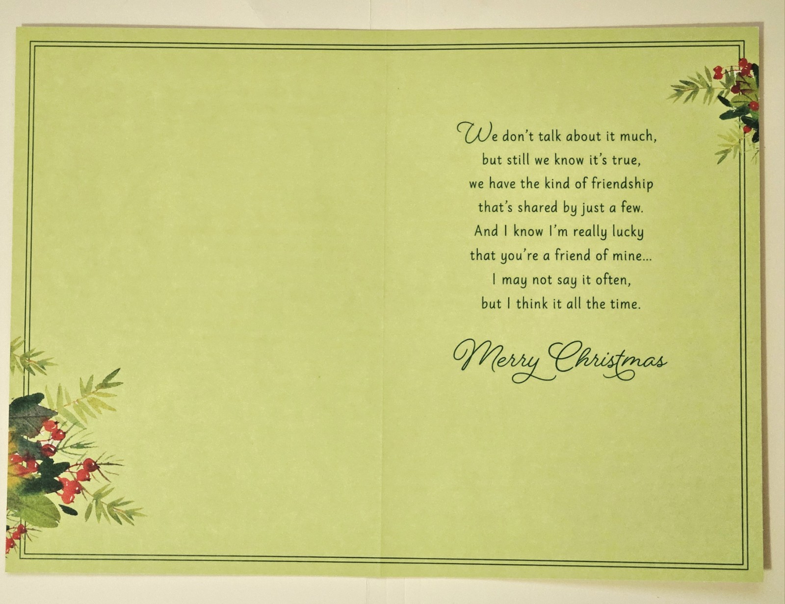 Merry Christmas For My Friend /Greeting Card Large Format (+ Envelope 5.5×8″)