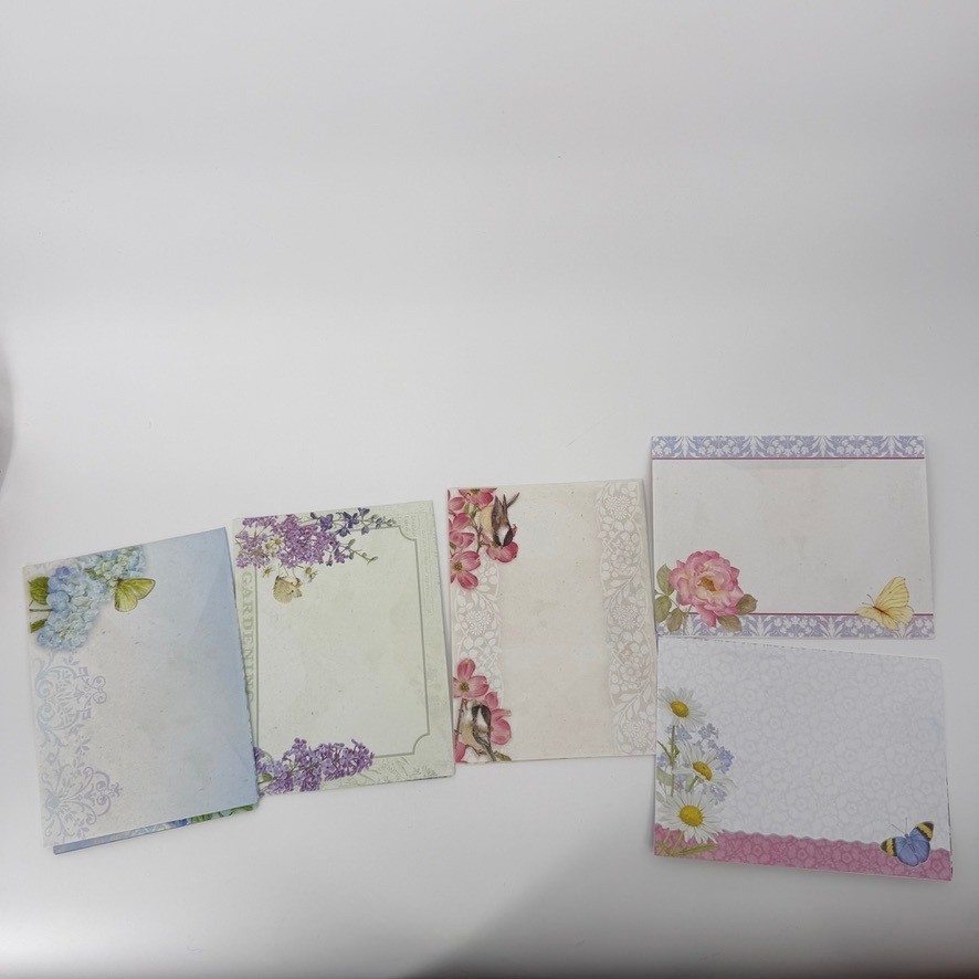 Jane Shasky Floral Greeting Cards LOT of 5 Botanical Butterfly Designs Whimsical