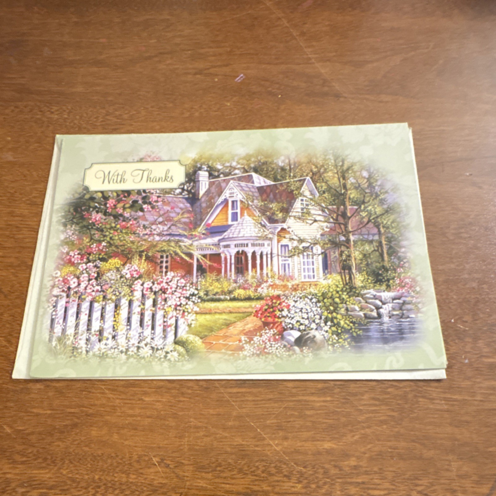 His Delight Greetings Thank You Floral Folded Greeting Card w/ Envelope