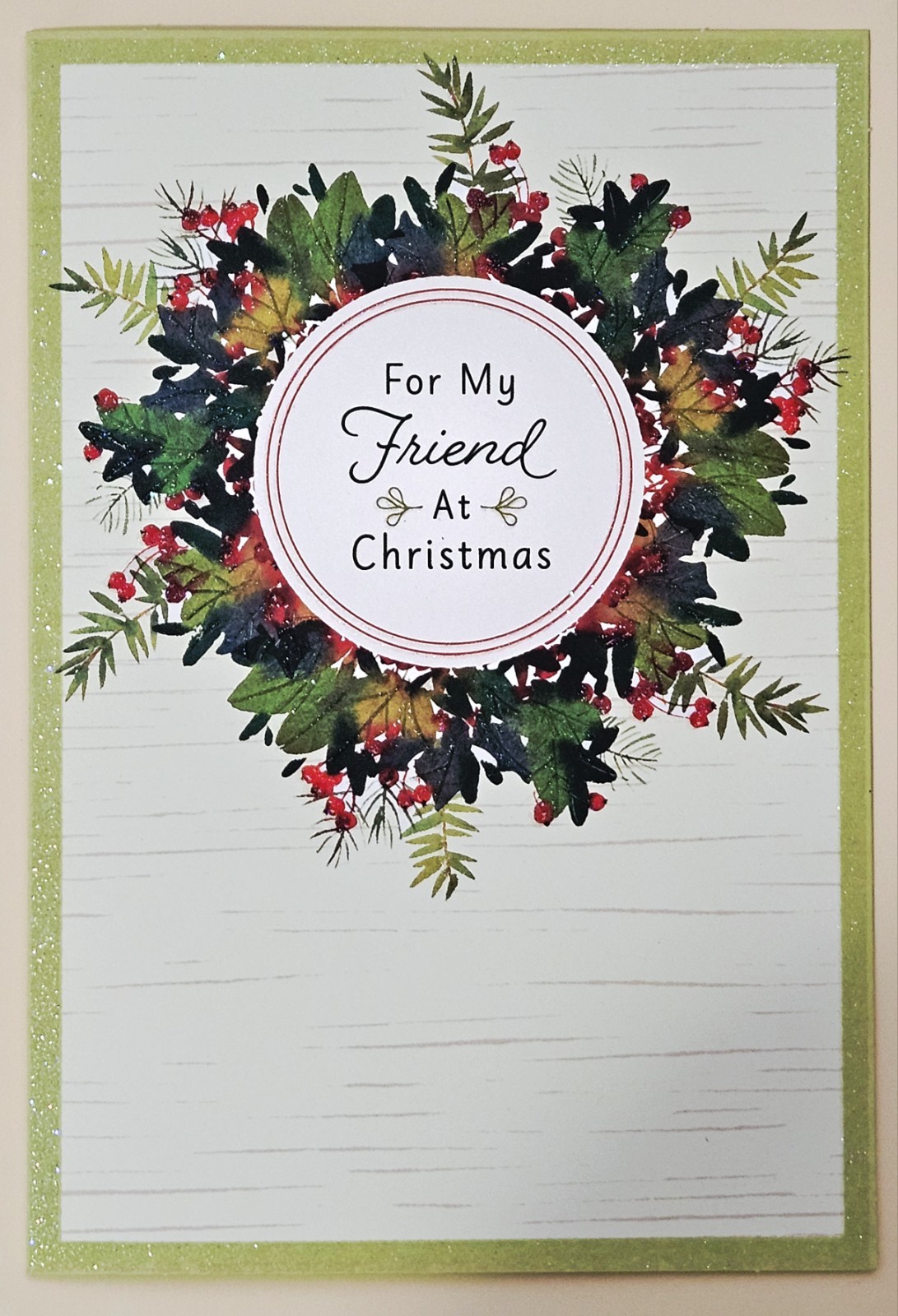 Merry Christmas For My Friend /Greeting Card Large Format (+ Envelope 5.5×8″)