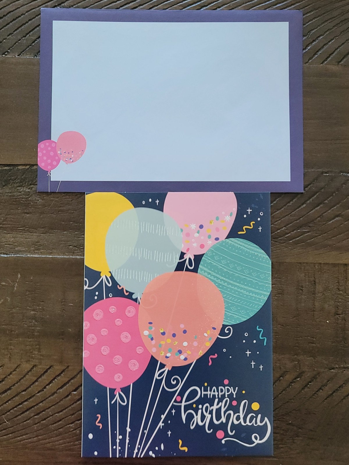 Unknown Brand Happy Birthday Card Balloons Wish You All The Best & More W/ Envel