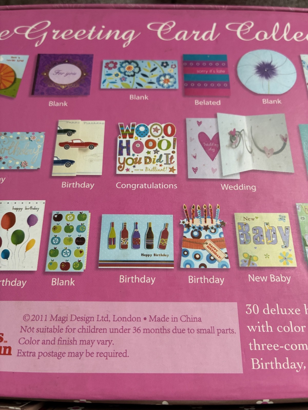 ❤️ Boxed set of 21 Deluxe greeting cards & envelopes in a Reusable storage box