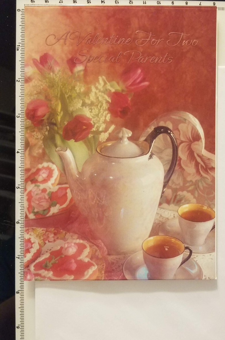 A VALENTINE FOR TWO SPECIAL PARENTS HAPPY VALENTINE’S DAY Greeting Card 7.5×5.75