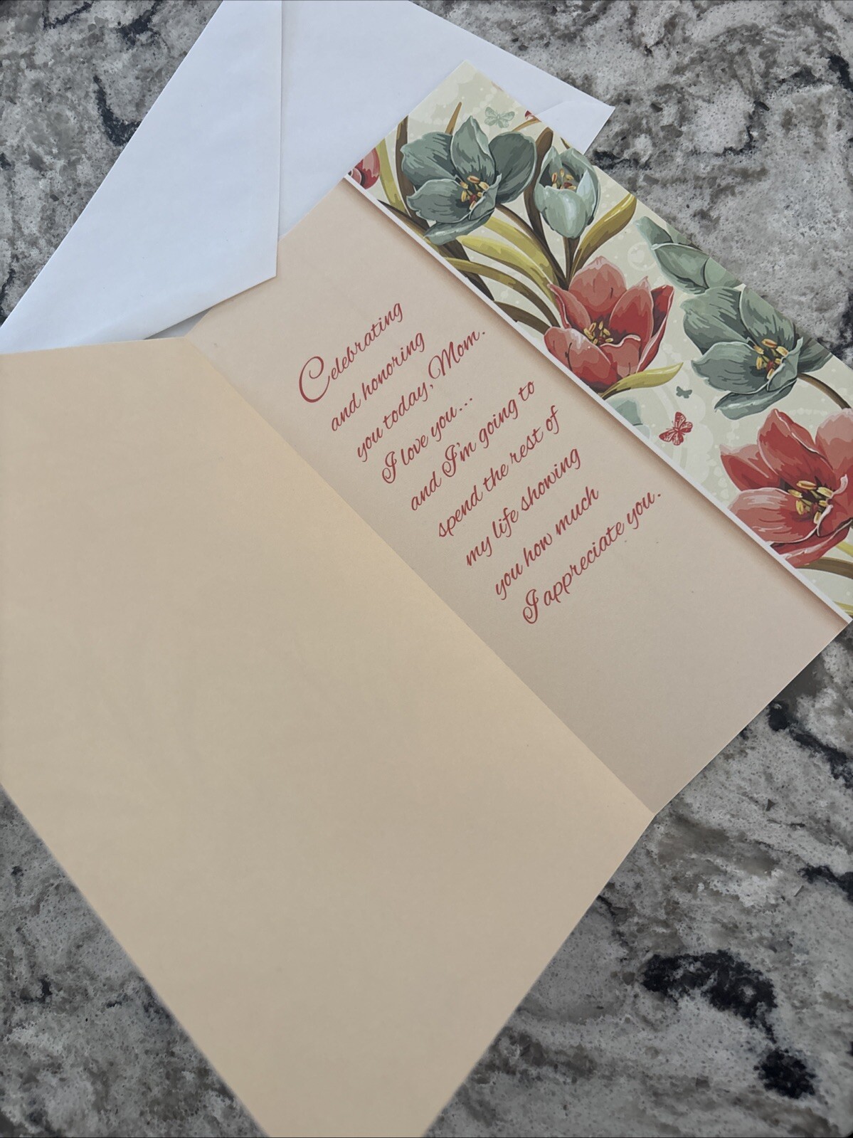 On Mother’s Day – I Appreciate You I Love You 5”x7.75″ Stockwell Greeting Card