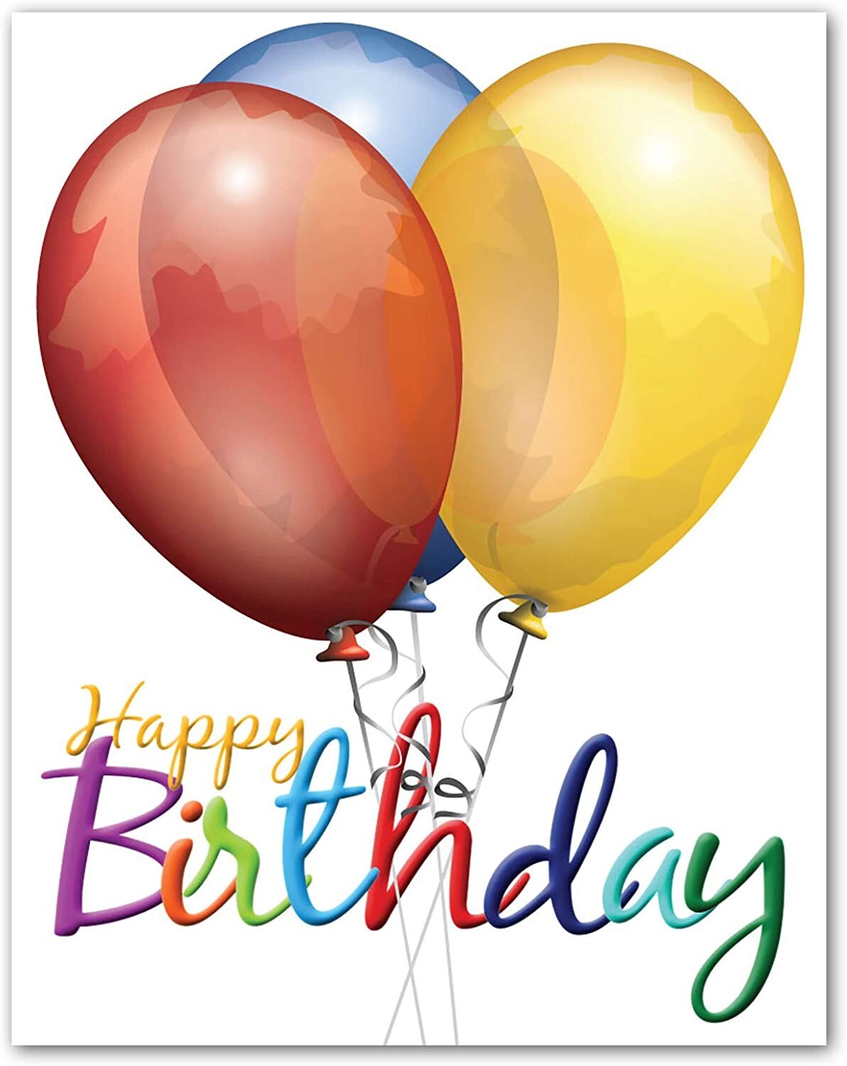Large Happy Birthday Greeting Card with Envelope-Blank Inside-11.75″ x 9″