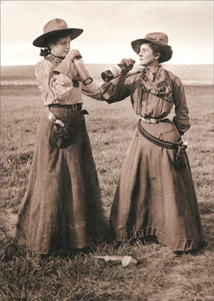 Women Gunslingers Avanti America Collection Funny Birthday Card for Her