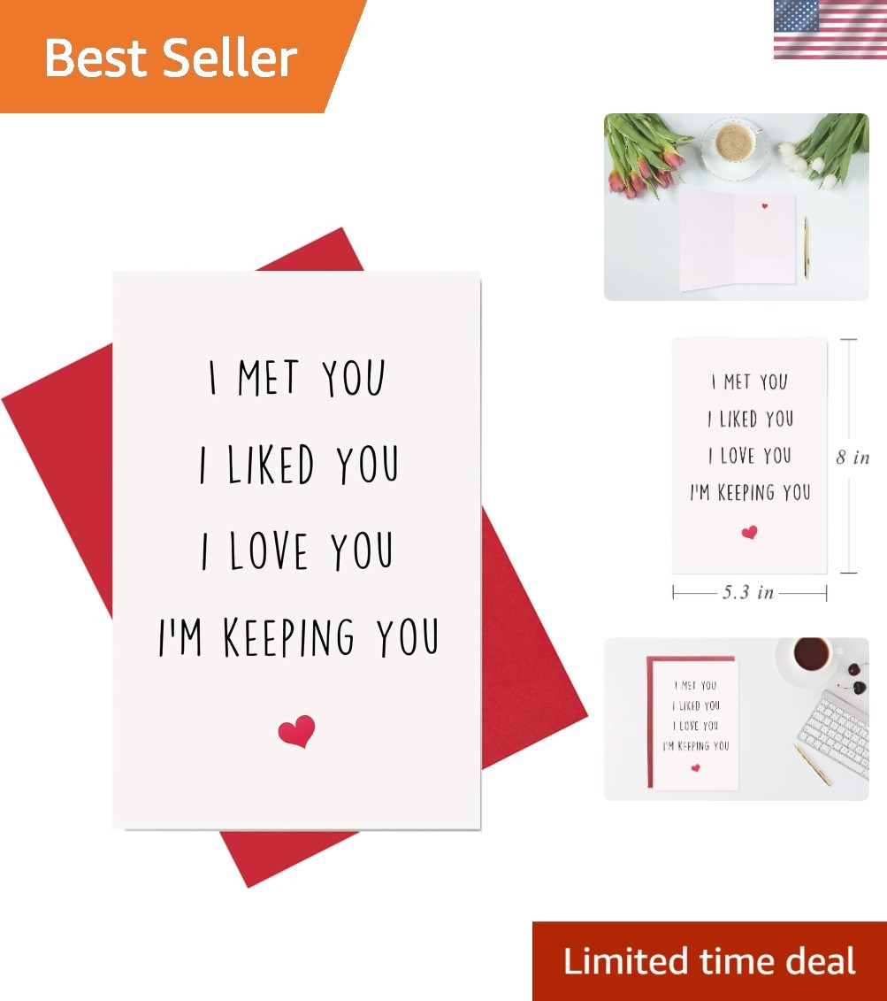 Romantic & Funny Love Card with Envelope – Perfect for His Special Day