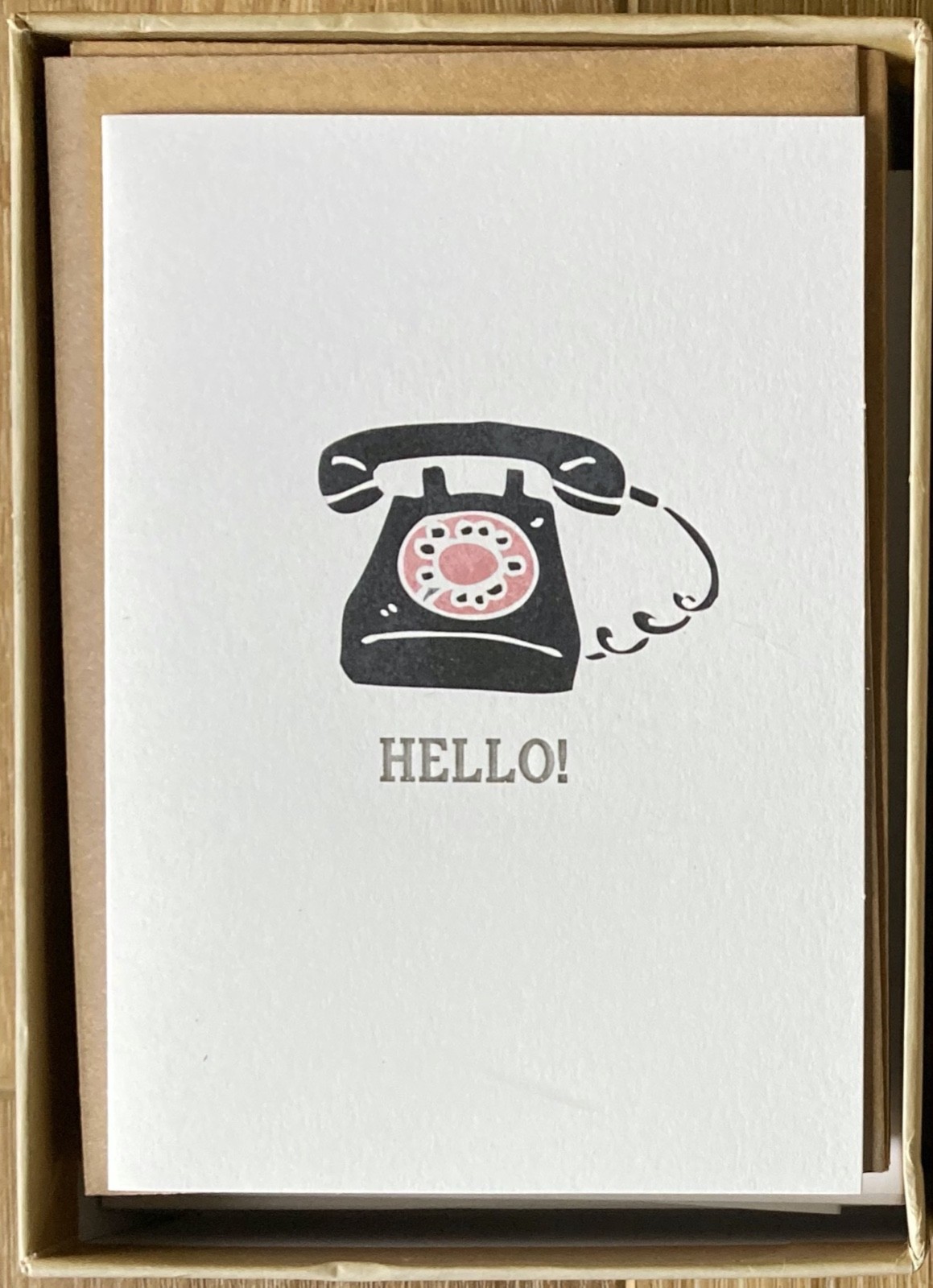 Graphique Box of 10 Blank Note Cards & Envelopes Telephone 3.5″ x 5″ New