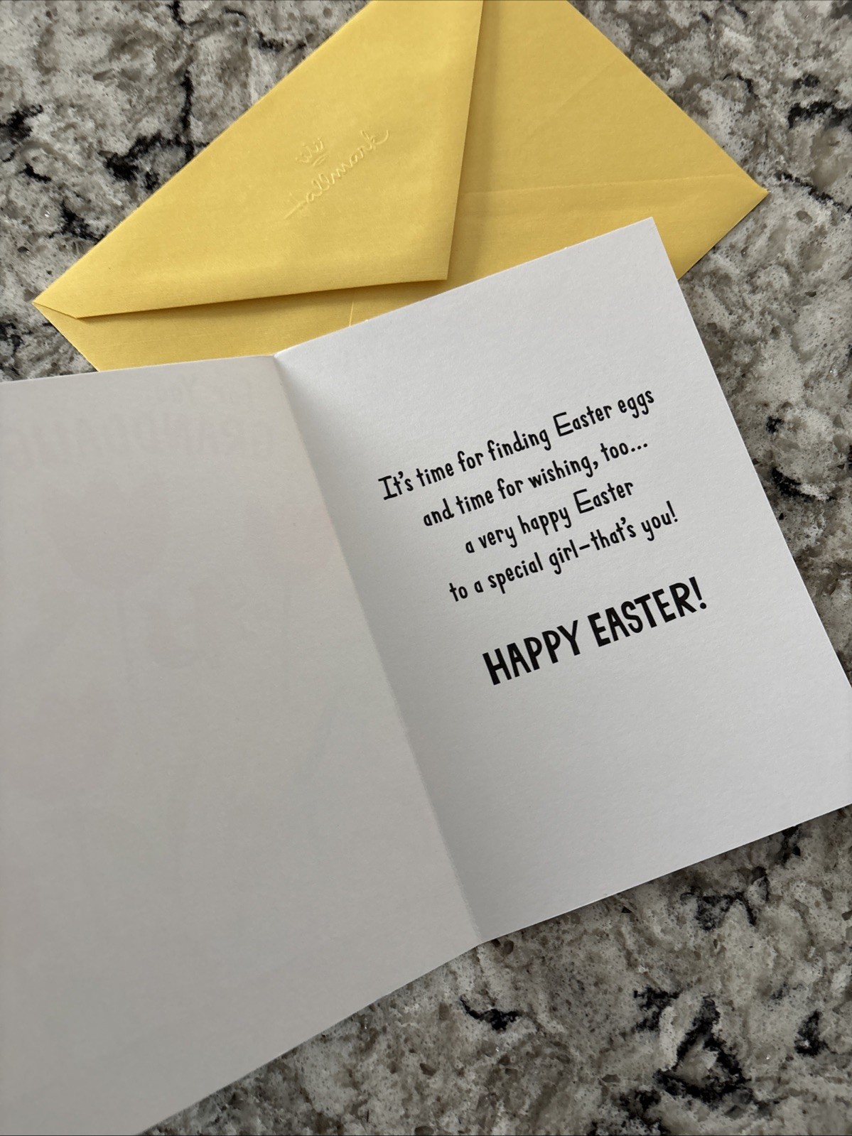 Easter 🐣 GRANDDAUGHTER Special Girl 5”x7” Hallmark Greeting Card