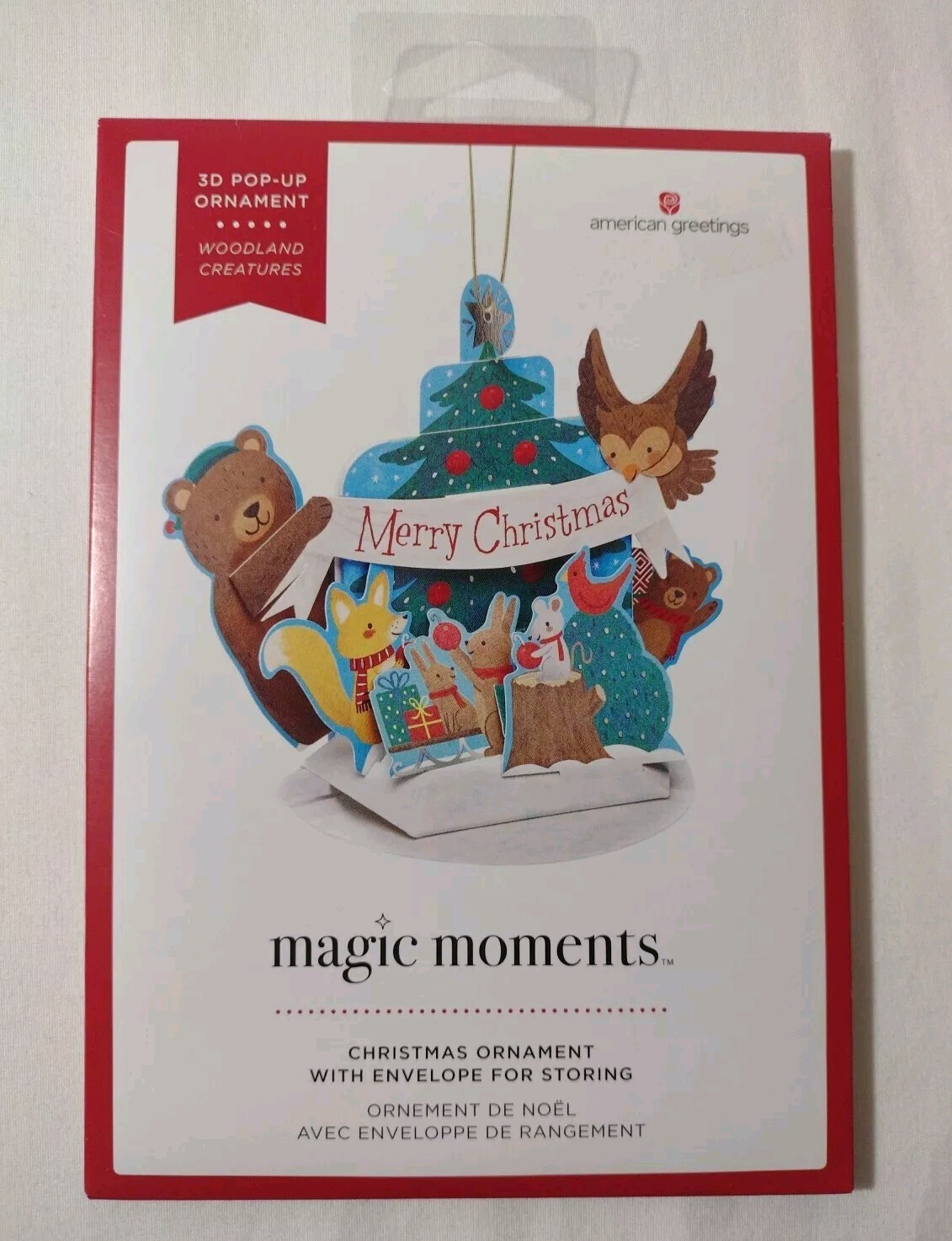 Pop-Up Christmas Ornament Woodland Creatures American Greetings Magic Moments