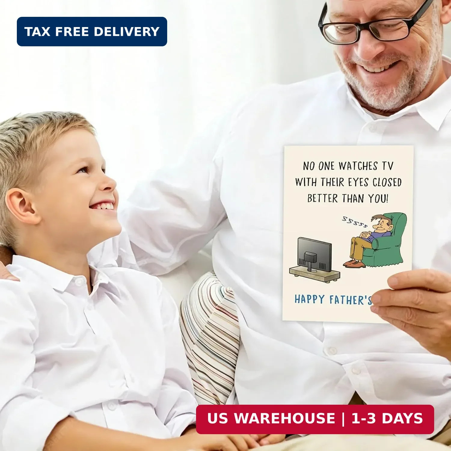 Funny Father’s Day Card for Dad Grandpa, Humorous Fathers Day Gift from Daughter