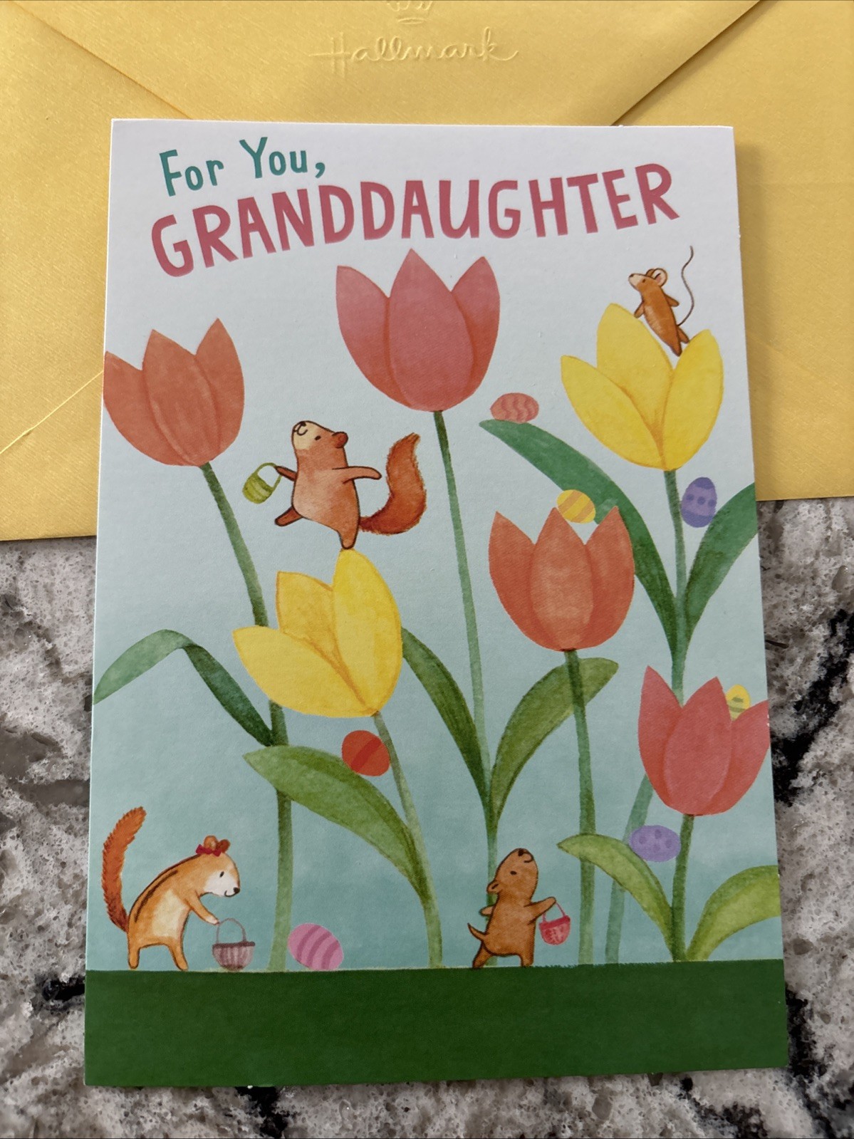 Easter 🐣 GRANDDAUGHTER Special Girl 5”x7” Hallmark Greeting Card