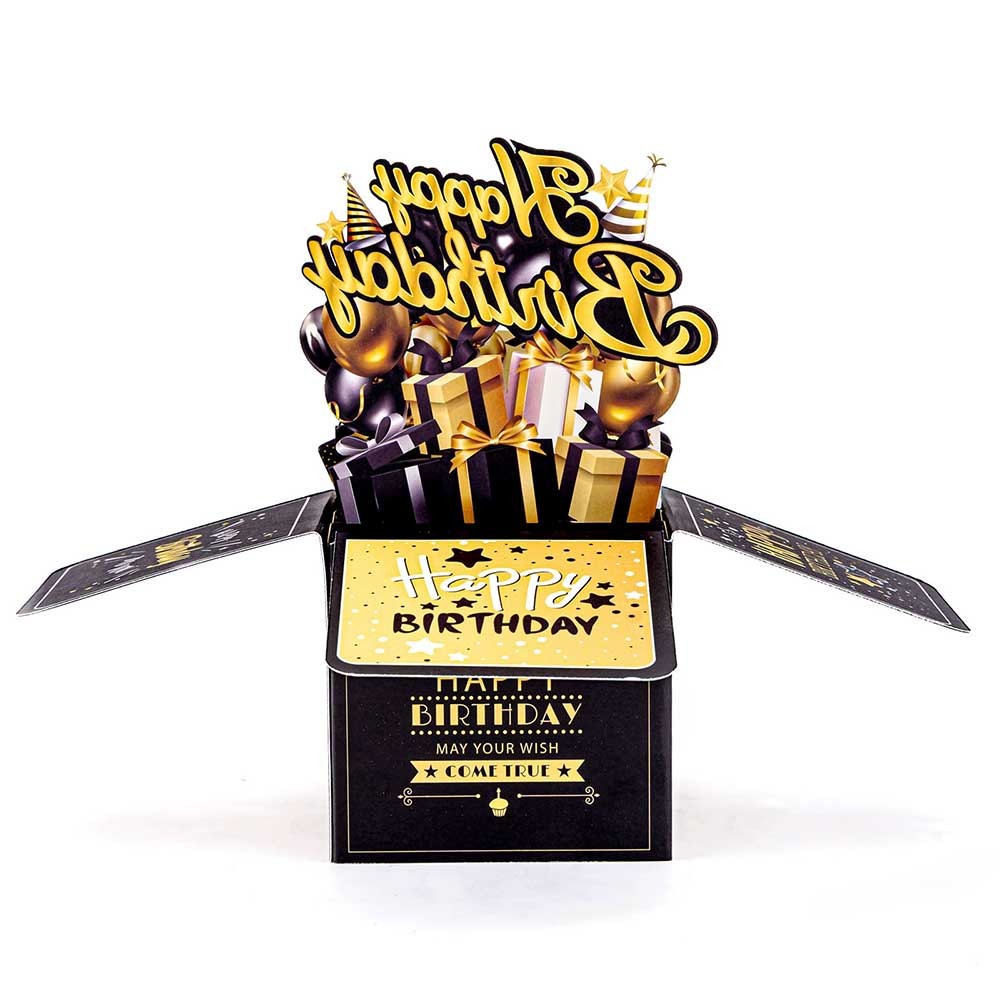3D Pop Up Birthday Card with Envelope Laser Cut Greeting Card for Her/Him