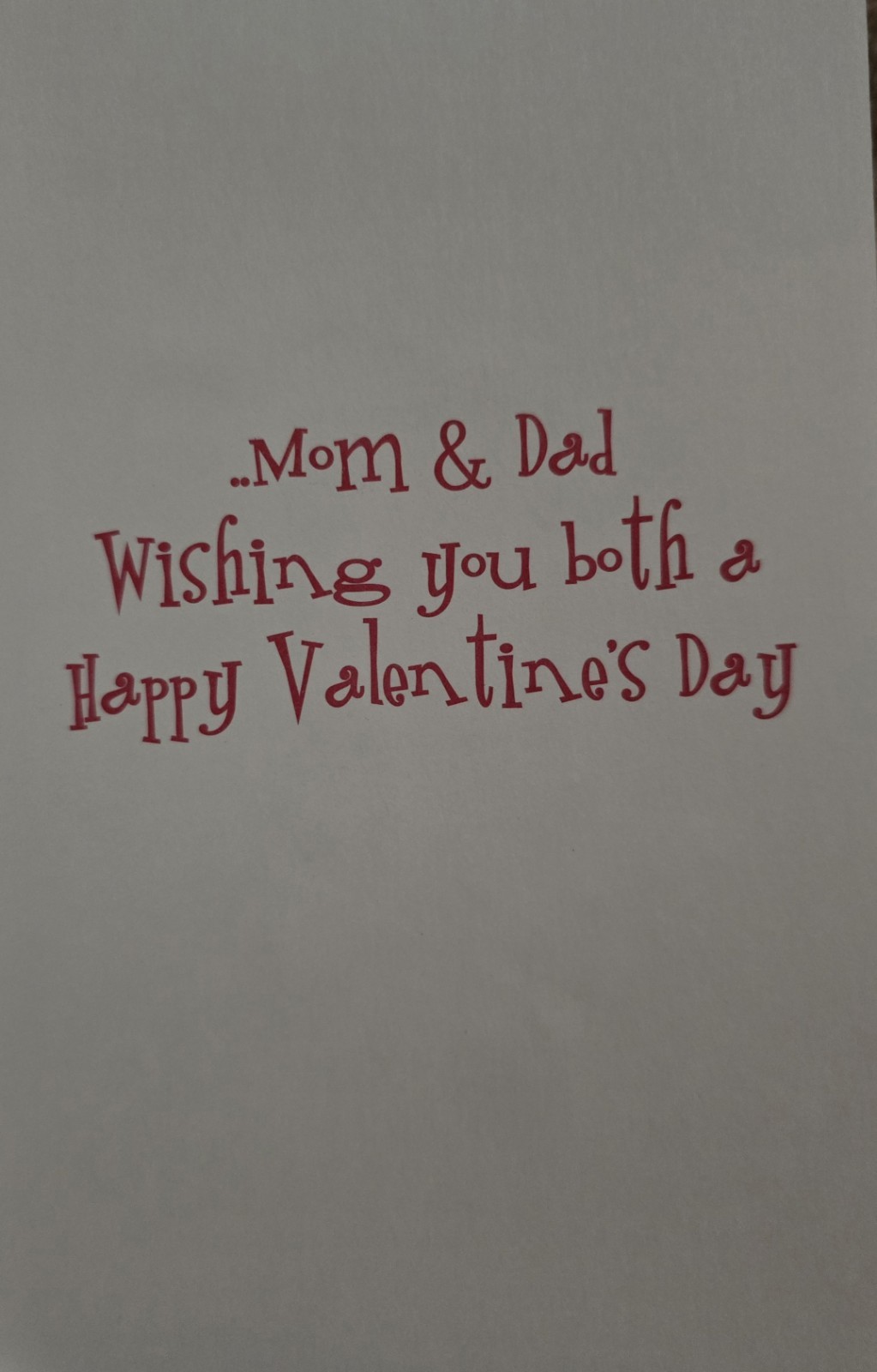 Funny Valentine’s Day Card For Mom And Dad- FREE SHIPPING V23