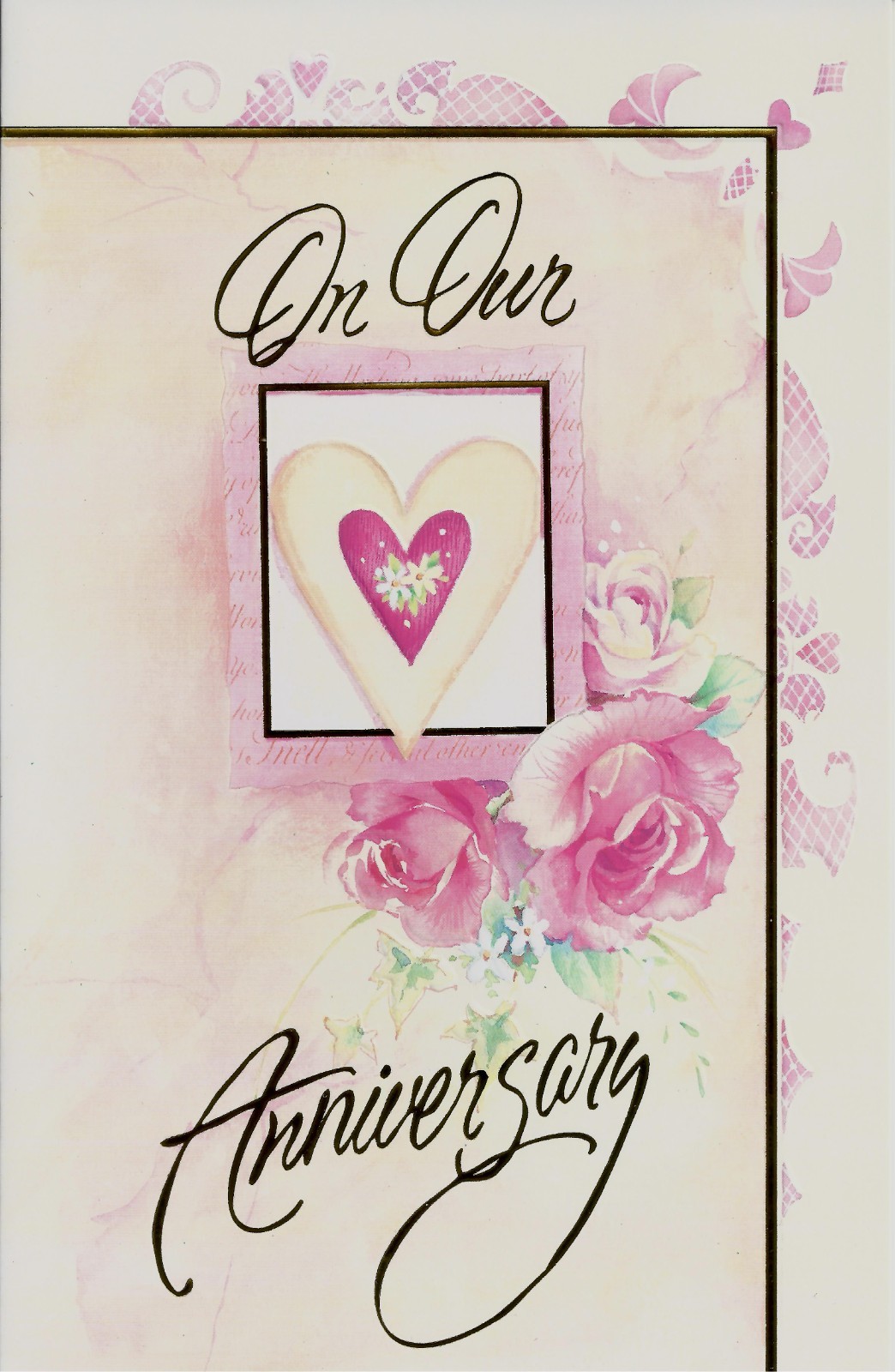 Greeting Card – On Our Anniversary (with white envelope)