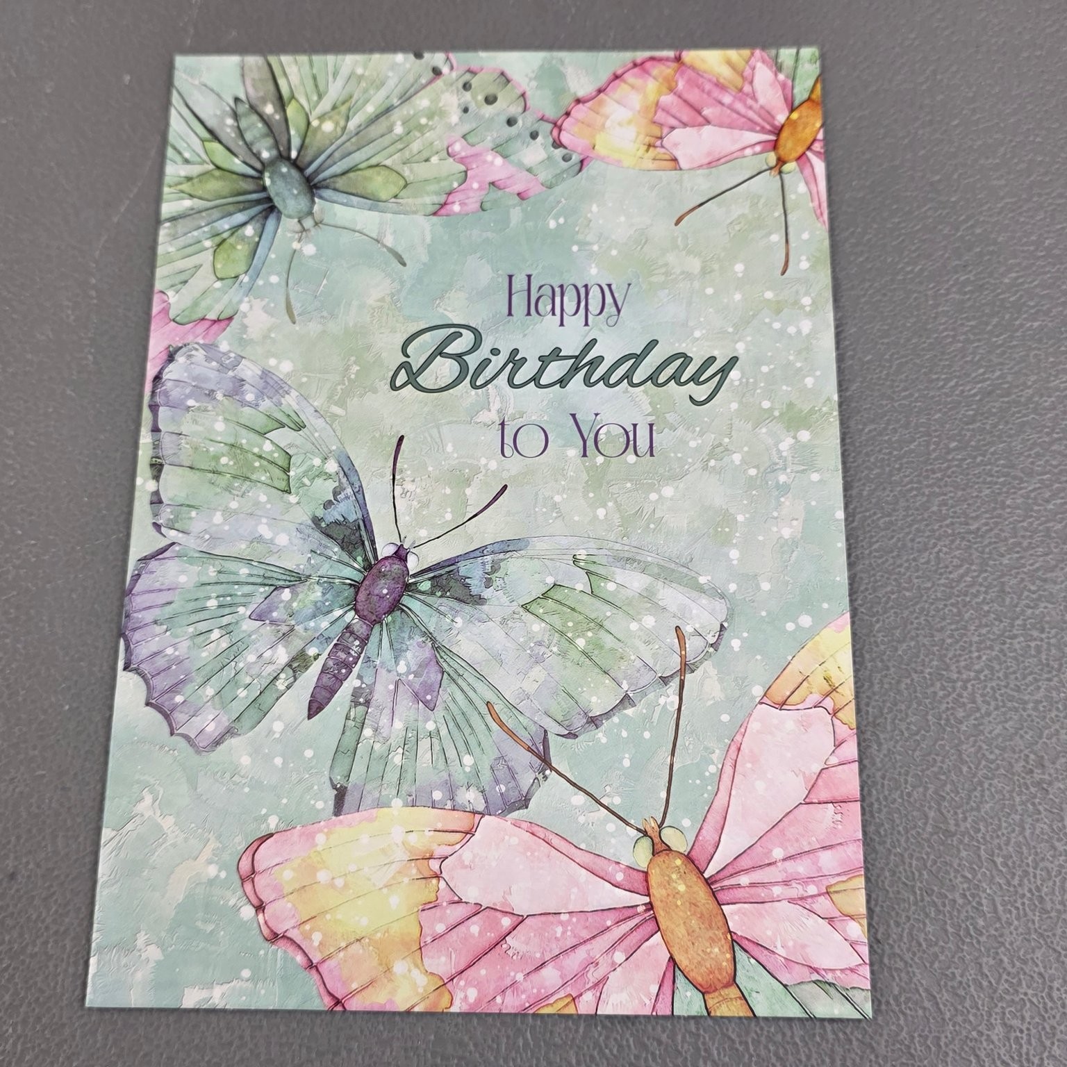His Delight! Greetings Happy Birthday Card Butterflies Scripture Inspirational