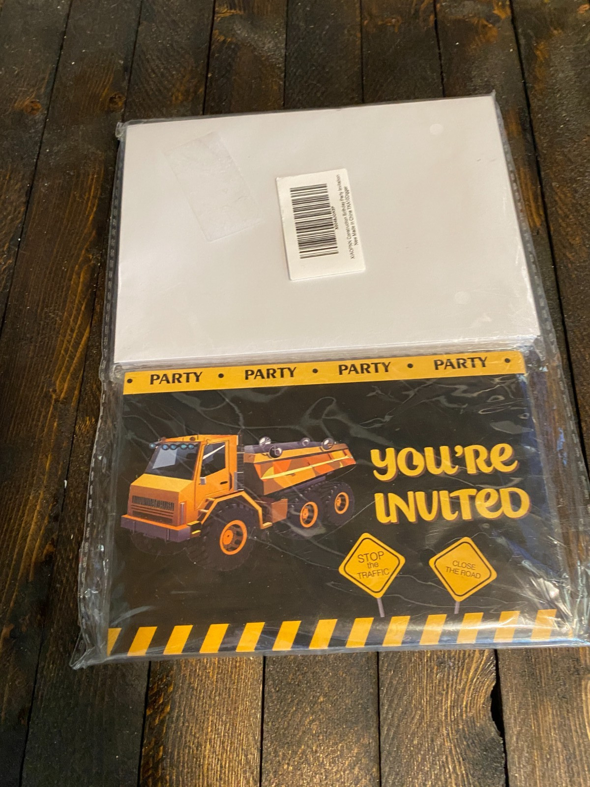 Builder Construction Birthday Party Invitation 30 Cards With 30 Envelopes