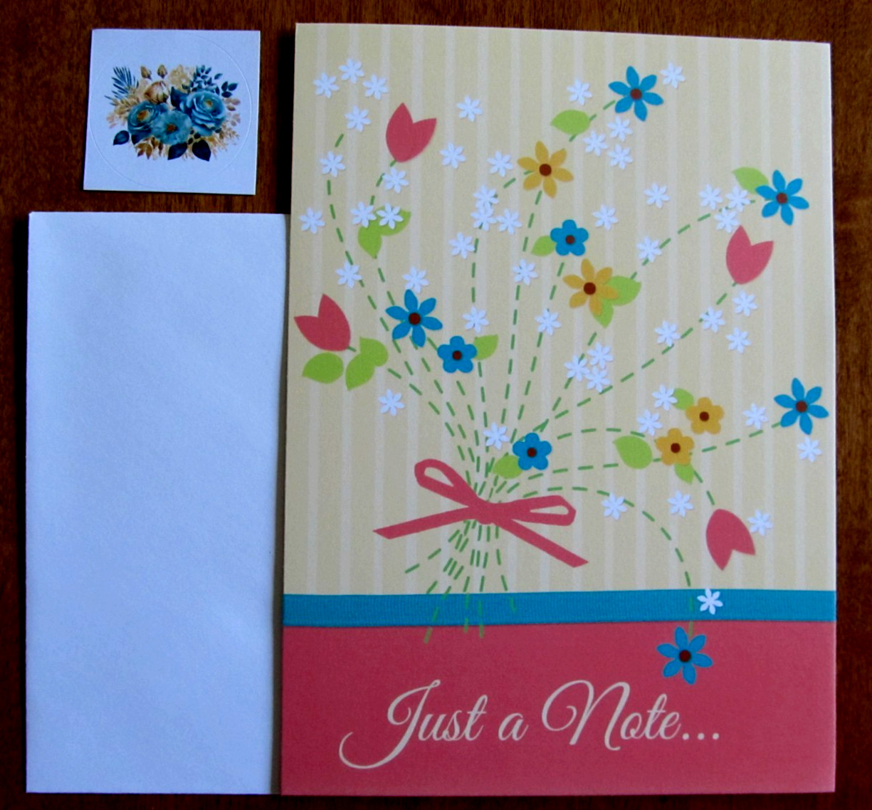 NOS Current Just A Note Card, Env. & Seal with Verse to Cheer You