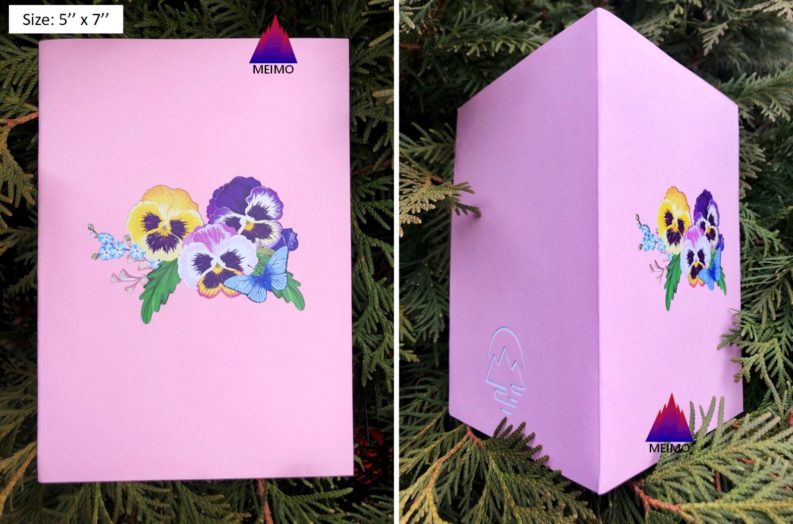 3D Pop Up Greeting Card Flower Floral Pansies Butterfly Birthday Mother Love