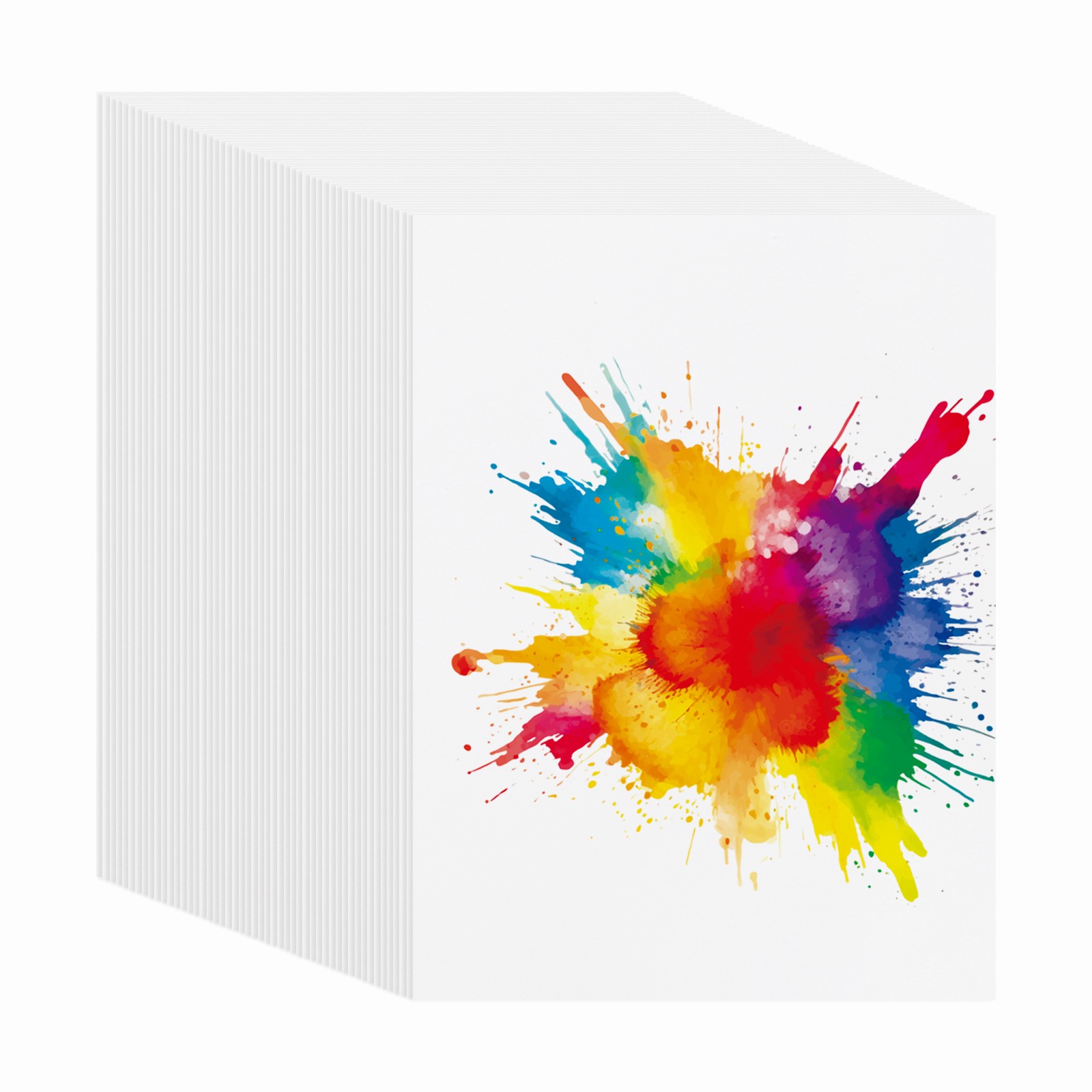 80 Sheets Cotton Watercolor Paper 140lb/300 GSM Hot Press Water 9×12 Inch