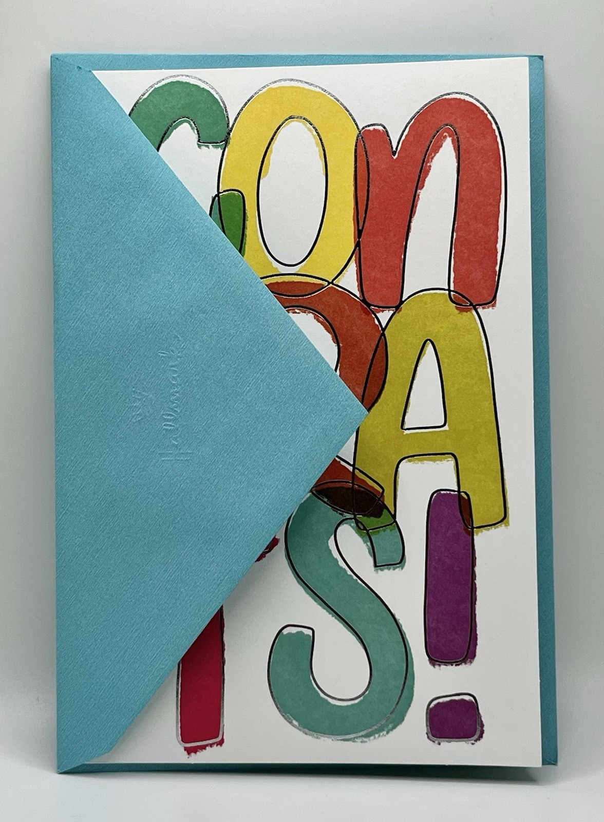 Congratulations Card Multipurpose CONGRATS! Metallic Accents Hallmark Card NEW