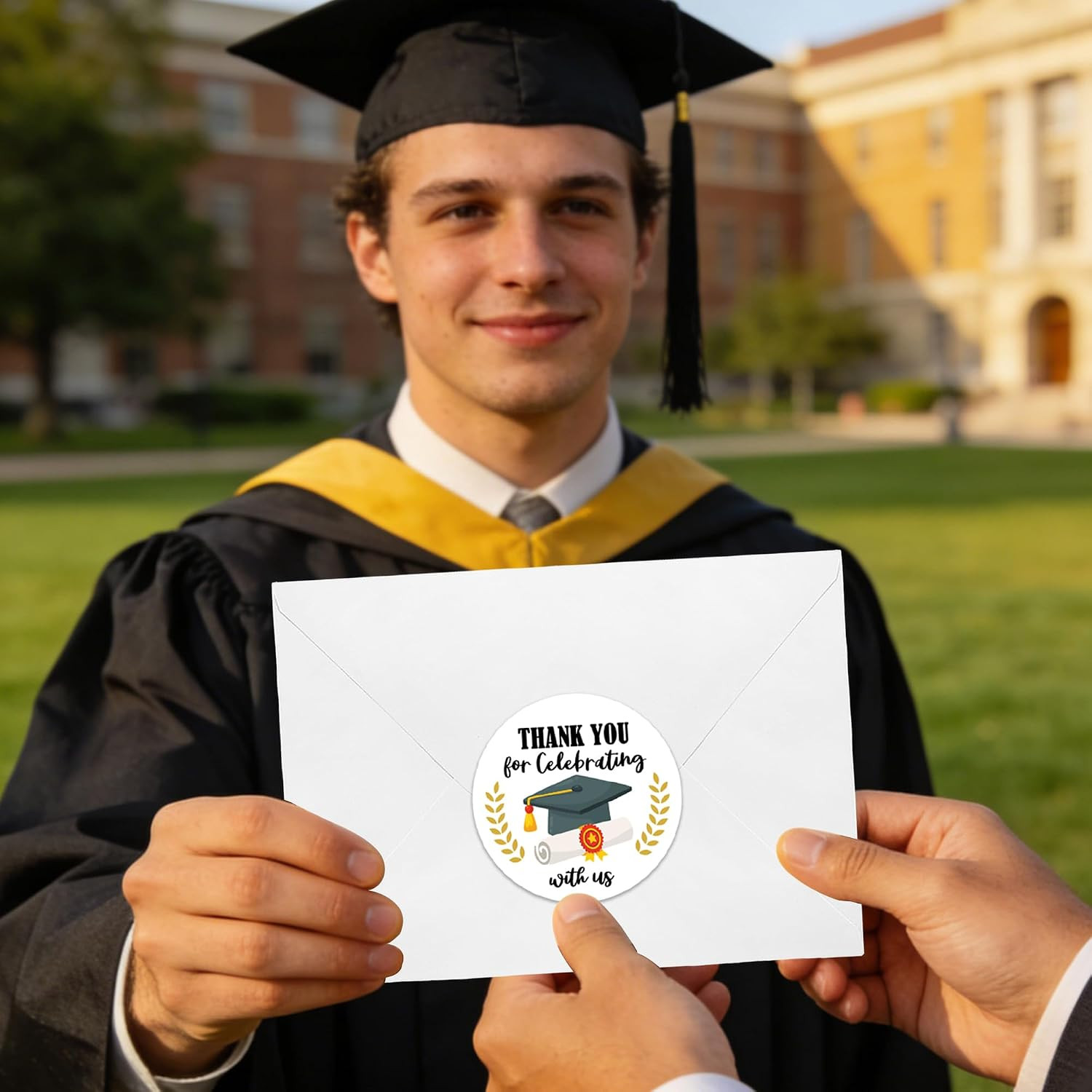 30 Pack Graduation Invitations Cards with Envelopes & Stickers, Graduation Hat