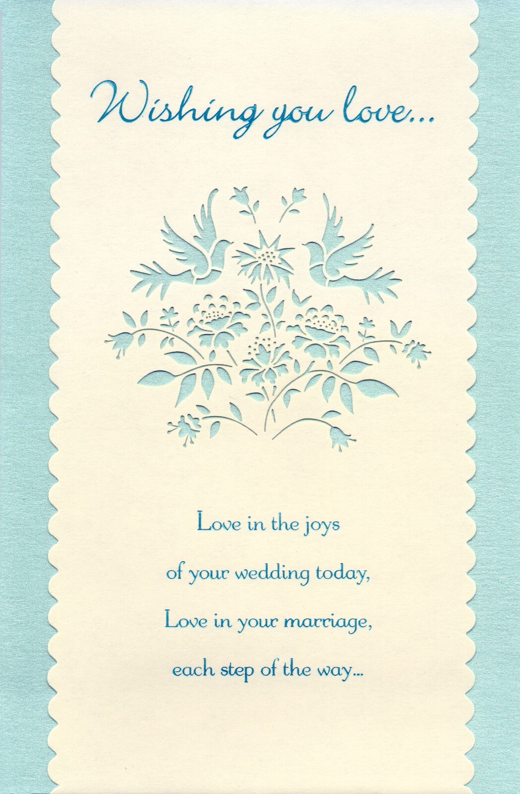 Sweet WEDDING Card FOR NEWLYWEDS, Wishing You Love Dove by American Greetings +✉