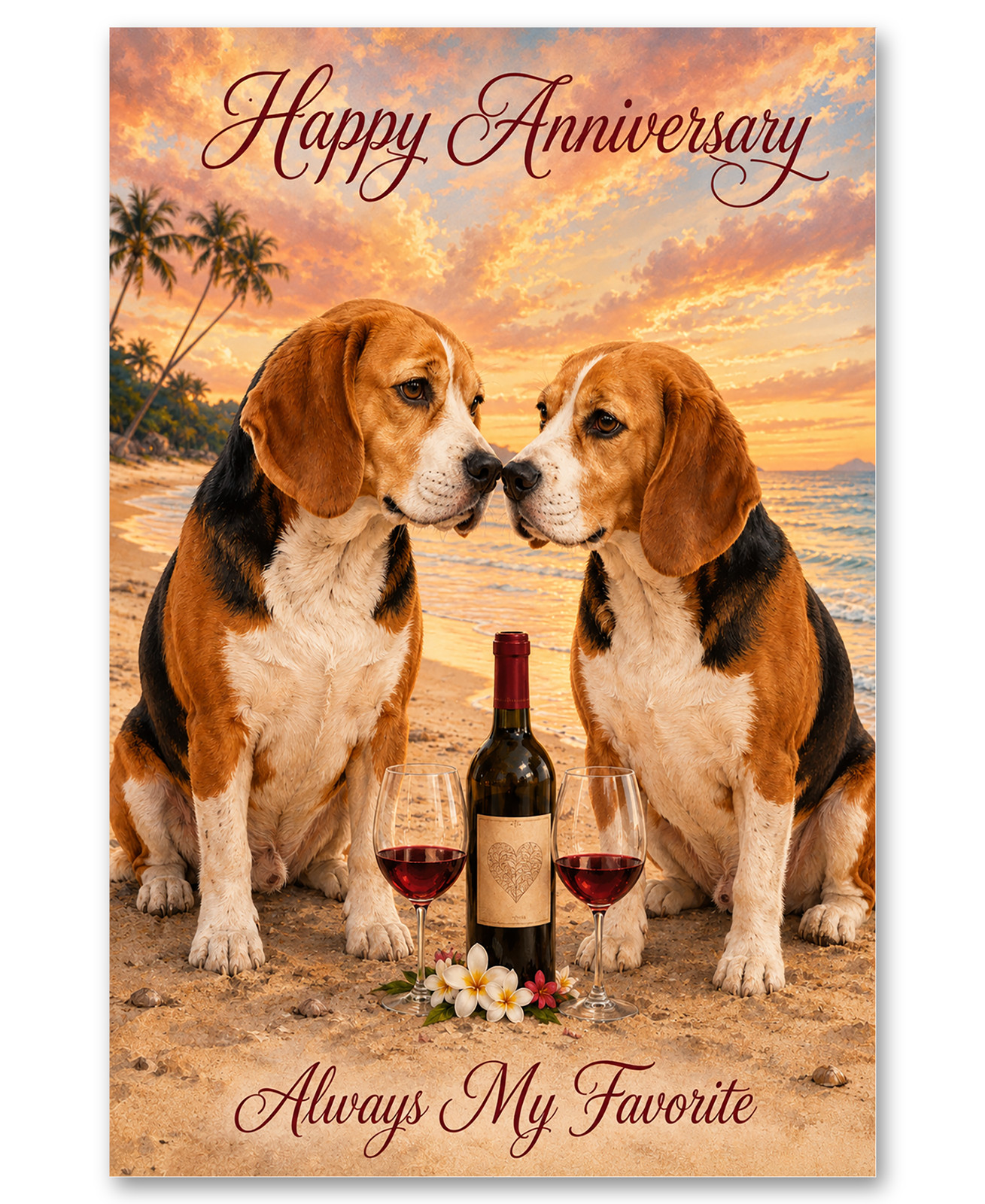 Beagles – Anniversary on the Beach