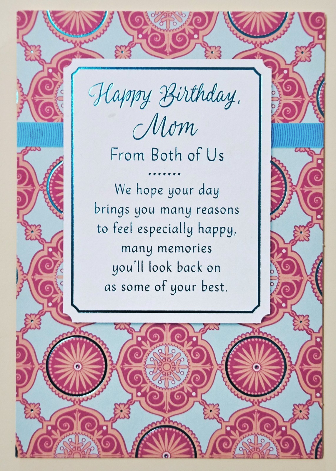 Happy Birthday Mom! /Greeting Card (+ Envelope 5×7″)