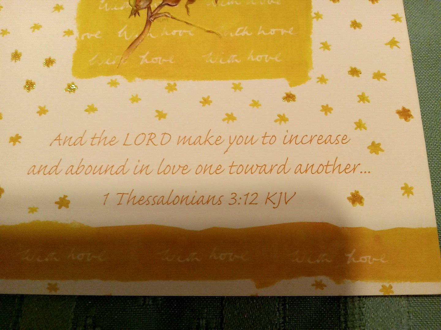 Wedding Day Card Daughter and new Son 8X5 1/2 Yellow w Pink Rose Sparkle